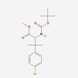 Methyl 3-(4-bromophenyl)-3-methyl-2-[(2-methylpropan-2-yl)oxycarbonylamino]butanoate