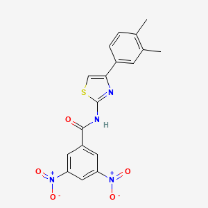 N-[4-(3,4-dimethylphenyl)-1,3-thiazol-2-yl]-3,5-dinitrobenzamide