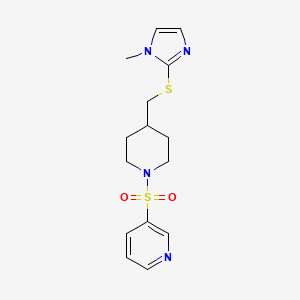 3-((4-(((1-methyl-1H-imidazol-2-yl)thio)methyl)piperidin-1-yl)sulfonyl)pyridine