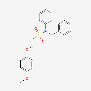 molecular formula C22H23NO4S B2851895 N-benzyl-2-(4-methoxyphenoxy)-N-phenylethanesulfonamide CAS No. 1396886-86-4