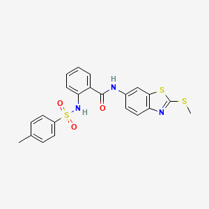 2-[(4-methylphenyl)sulfonylamino]-N-(2-methylsulfanyl-1,3-benzothiazol-6-yl)benzamide