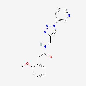 2-(2-methoxyphenyl)-N-((1-(pyridin-3-yl)-1H-1,2,3-triazol-4-yl)methyl)acetamide
