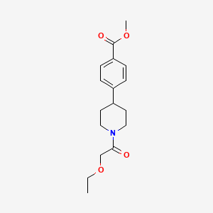 molecular formula C17H23NO4 B2851904 Methyl 4-[1-(2-ethoxyacetyl)piperidin-4-YL]benzoate CAS No. 1421445-38-6