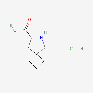 B2851929 6-Azaspiro[3.4]octane-7-carboxylic acid hydrochloride CAS No. 2219376-39-1