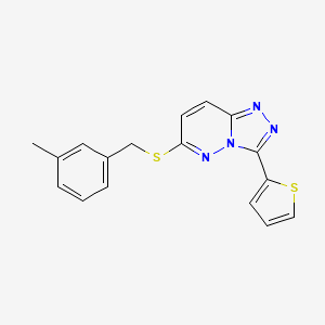 molecular formula C17H14N4S2 B2851949 6-[(3-Methylphenyl)methylsulfanyl]-3-thiophen-2-yl-[1,2,4]triazolo[4,3-b]pyridazine CAS No. 868966-92-1