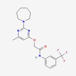 2-{[2-(azepan-1-yl)-6-methylpyrimidin-4-yl]oxy}-N-[3-(trifluoromethyl)phenyl]acetamide