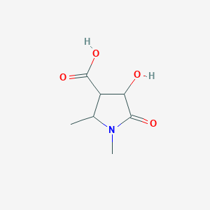 molecular formula C7H11NO4 B2851956 4-Hydroxy-1,2-dimethyl-5-oxopyrrolidine-3-carboxylic acid CAS No. 2126161-29-1