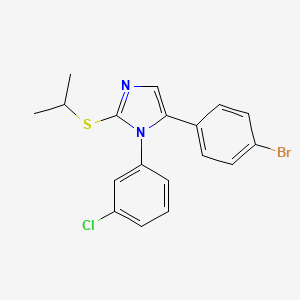 5-(4-bromophenyl)-1-(3-chlorophenyl)-2-(isopropylthio)-1H-imidazole