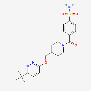 4-[4-[(6-Tert-butylpyridazin-3-yl)oxymethyl]piperidine-1-carbonyl]benzenesulfonamide