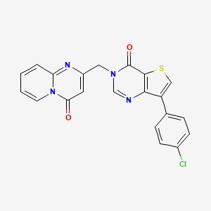 2-{[7-(4-chlorophenyl)-4-oxothieno[3,2-d]pyrimidin-3(4H)-yl]methyl}-4H-pyrido[1,2-a]pyrimidin-4-one