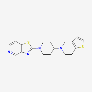B2851968 2-[4-(6,7-Dihydro-4H-thieno[3,2-c]pyridin-5-yl)piperidin-1-yl]-[1,3]thiazolo[4,5-c]pyridine CAS No. 2379985-85-8
