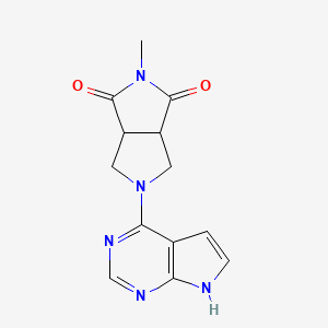 2-Methyl-5-(7H-pyrrolo[2,3-d]pyrimidin-4-yl)-3a,4,6,6a-tetrahydropyrrolo[3,4-c]pyrrole-1,3-dione