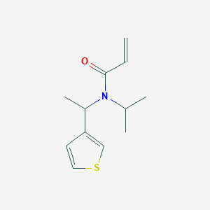 molecular formula C12H17NOS B2852001 N-Propan-2-yl-N-(1-thiophen-3-ylethyl)prop-2-enamide CAS No. 2411262-36-5