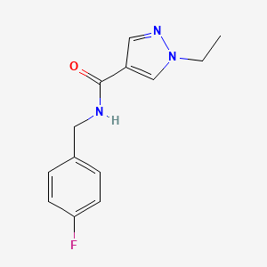 molecular formula C13H14FN3O B2852020 1-ethyl-N-[(4-fluorophenyl)methyl]-1H-pyrazole-4-carboxamide CAS No. 515831-20-6