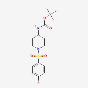 molecular formula C16H23FN2O4S B2852028 tert-Butyl (1-((4-fluorophenyl)sulfonyl)piperidin-4-yl)carbamate CAS No. 1027785-44-9