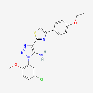 molecular formula C20H18ClN5O2S B2852048 1-(5-chloro-2-methoxyphenyl)-4-[4-(4-ethoxyphenyl)-1,3-thiazol-2-yl]-1H-1,2,3-triazol-5-amine CAS No. 1207051-14-6