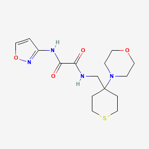 molecular formula C15H22N4O4S B2852052 N'-{[4-(morpholin-4-yl)thian-4-yl]methyl}-N-(1,2-oxazol-3-yl)ethanediamide CAS No. 2380193-97-3