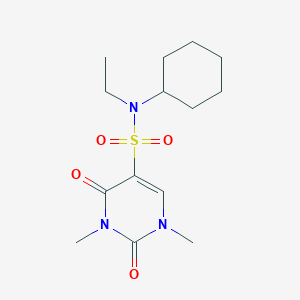 molecular formula C14H23N3O4S B2852057 N-cyclohexyl-N-ethyl-1,3-dimethyl-2,4-dioxo-5-pyrimidinesulfonamide CAS No. 874806-83-4