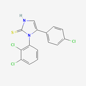molecular formula C15H9Cl3N2S B2852075 5-(4-chlorophenyl)-1-(2,3-dichlorophenyl)-1H-imidazole-2-thiol CAS No. 793716-14-0
