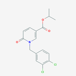 molecular formula C16H15Cl2NO3 B2852094 Isopropyl 1-(3,4-dichlorobenzyl)-6-oxo-1,6-dihydro-3-pyridinecarboxylate CAS No. 242472-01-1