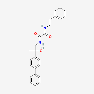 molecular formula C25H30N2O3 B2852098 N-(2-{[1,1'-biphenyl]-4-yl}-2-hydroxypropyl)-N'-[2-(cyclohex-1-en-1-yl)ethyl]ethanediamide CAS No. 1396799-40-8