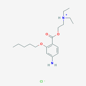 molecular formula C18H31ClN2O3 B028521 4-Amino-2-pentyloxybenzoic acid 2-(diethylamino)ethyl ester hydrochloride CAS No. 100311-09-9
