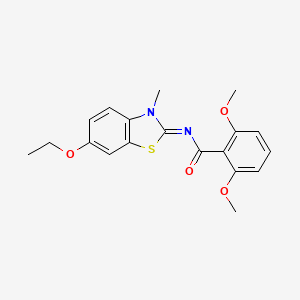 molecular formula C19H20N2O4S B2852107 N-[(2Z)-6-ethoxy-3-methyl-2,3-dihydro-1,3-benzothiazol-2-ylidene]-2,6-dimethoxybenzamide CAS No. 391868-05-6
