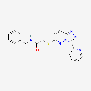 molecular formula C19H16N6OS B2852111 N-benzyl-2-{[3-(pyridin-2-yl)-[1,2,4]triazolo[4,3-b]pyridazin-6-yl]sulfanyl}acetamide CAS No. 868967-77-5