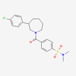 molecular formula C21H25ClN2O3S B2852112 4-(3-(4-chlorophenyl)azepane-1-carbonyl)-N,N-dimethylbenzenesulfonamide CAS No. 1797027-11-2
