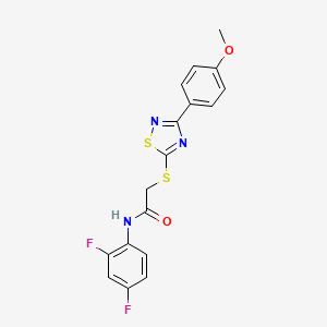 molecular formula C17H13F2N3O2S2 B2852125 N-(2,4-difluorophenyl)-2-((3-(4-methoxyphenyl)-1,2,4-thiadiazol-5-yl)thio)acetamide CAS No. 864922-30-5