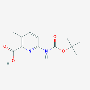 B2852141 3-Methyl-6-[(2-methylpropan-2-yl)oxycarbonylamino]pyridine-2-carboxylic acid CAS No. 2248407-25-0