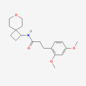 molecular formula C19H27NO4 B2852151 3-(2,4-dimethoxyphenyl)-N-{7-oxaspiro[3.5]nonan-1-yl}propanamide CAS No. 2309551-84-4
