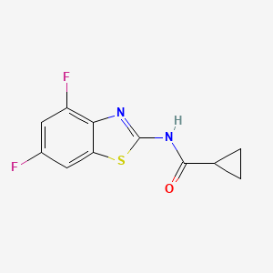molecular formula C11H8F2N2OS B2852153 N-(4,6-difluorobenzo[d]thiazol-2-yl)cyclopropanecarboxamide CAS No. 868368-71-2