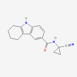 molecular formula C17H17N3O B2852158 N-(1-cyanocyclopropyl)-2,3,4,9-tetrahydro-1H-carbazole-6-carboxamide CAS No. 1427999-72-1