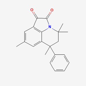 B2852185 4,4,6,8-tetramethyl-6-phenyl-5,6-dihydro-4H-pyrrolo[3,2,1-ij]quinoline-1,2-dione CAS No. 827342-55-2