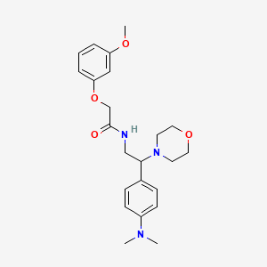 molecular formula C23H31N3O4 B2852192 N-{2-[4-(dimethylamino)phenyl]-2-(morpholin-4-yl)ethyl}-2-(3-methoxyphenoxy)acetamide CAS No. 946217-96-5
