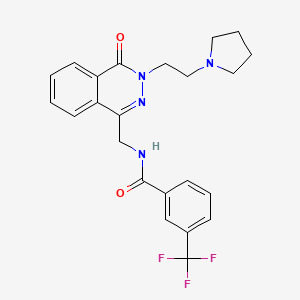 N-((4-oxo-3-(2-(pyrrolidin-1-yl)ethyl)-3,4-dihydrophthalazin-1-yl)methyl)-3-(trifluoromethyl)benzamide
