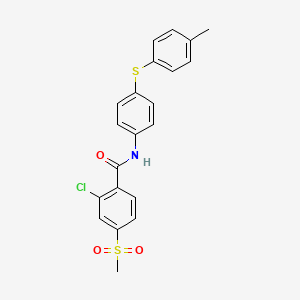 2-chloro-N-{4-[(4-methylphenyl)sulfanyl]phenyl}-4-(methylsulfonyl)benzenecarboxamide