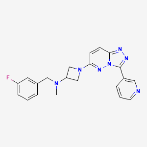 N-[(3-Fluorophenyl)methyl]-N-methyl-1-(3-pyridin-3-yl-[1,2,4]triazolo[4,3-b]pyridazin-6-yl)azetidin-3-amine