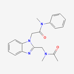 2-(2-{[acetyl(methyl)amino]methyl}-1H-benzimidazol-1-yl)-N-methyl-N-phenylacetamide
