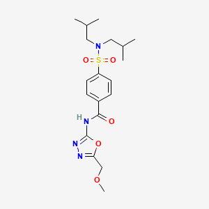 4-(N,N-diisobutylsulfamoyl)-N-(5-(methoxymethyl)-1,3,4-oxadiazol-2-yl)benzamide