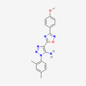 molecular formula C19H18N6O2 B2852240 1-(2,4-dimethylphenyl)-4-[3-(4-methoxyphenyl)-1,2,4-oxadiazol-5-yl]-1H-1,2,3-triazol-5-amine CAS No. 892746-51-9