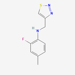 molecular formula C10H10FN3S B2852241 2-FLUORO-4-METHYL-N-(1,2,3-THIADIAZOL-4-YLMETHYL)ANILINE CAS No. 1157062-68-4