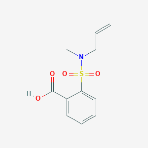 molecular formula C11H13NO4S B2852242 2-[Methyl(prop-2-enyl)sulfamoyl]benzoic acid CAS No. 1554128-03-8