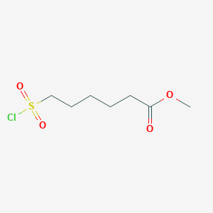 molecular formula C7H13ClO4S B2852254 Methyl 6-(chlorosulfonyl)hexanoate CAS No. 1202760-84-6