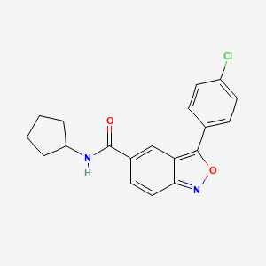 B2852290 3-(4-chlorophenyl)-N-cyclopentyl-2,1-benzoxazole-5-carboxamide CAS No. 924823-86-9