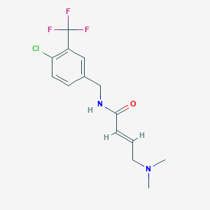 (E)-N-[[4-Chloro-3-(trifluoromethyl)phenyl]methyl]-4-(dimethylamino)but-2-enamide