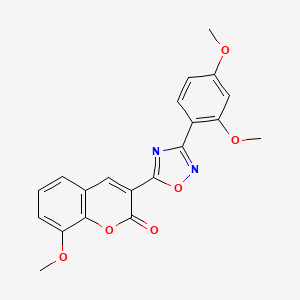 3-[3-(2,4-dimethoxyphenyl)-1,2,4-oxadiazol-5-yl]-8-methoxy-2H-chromen-2-one