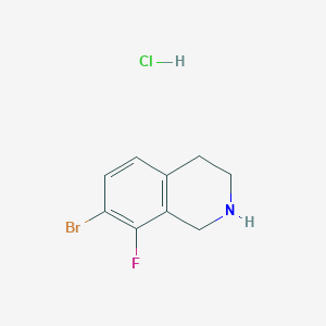 molecular formula C9H10BrClFN B2852295 7-Bromo-8-fluoro-1,2,3,4-tetrahydroisoquinoline hydrochloride CAS No. 2375270-83-8