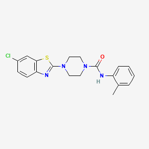 4-(6-chlorobenzo[d]thiazol-2-yl)-N-(o-tolyl)piperazine-1-carboxamide